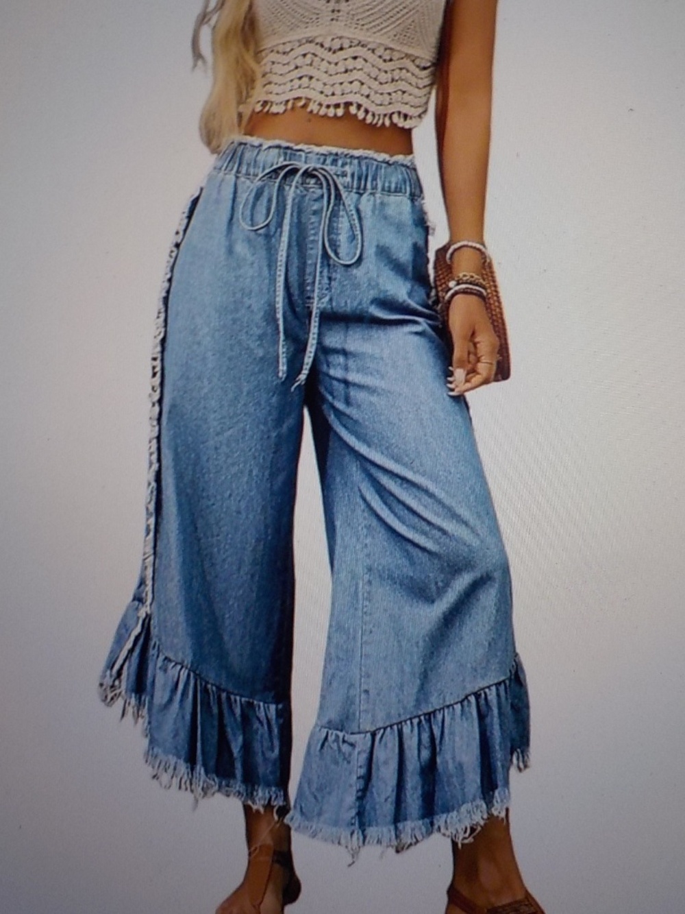 JEANS WIDE LEG PANTS